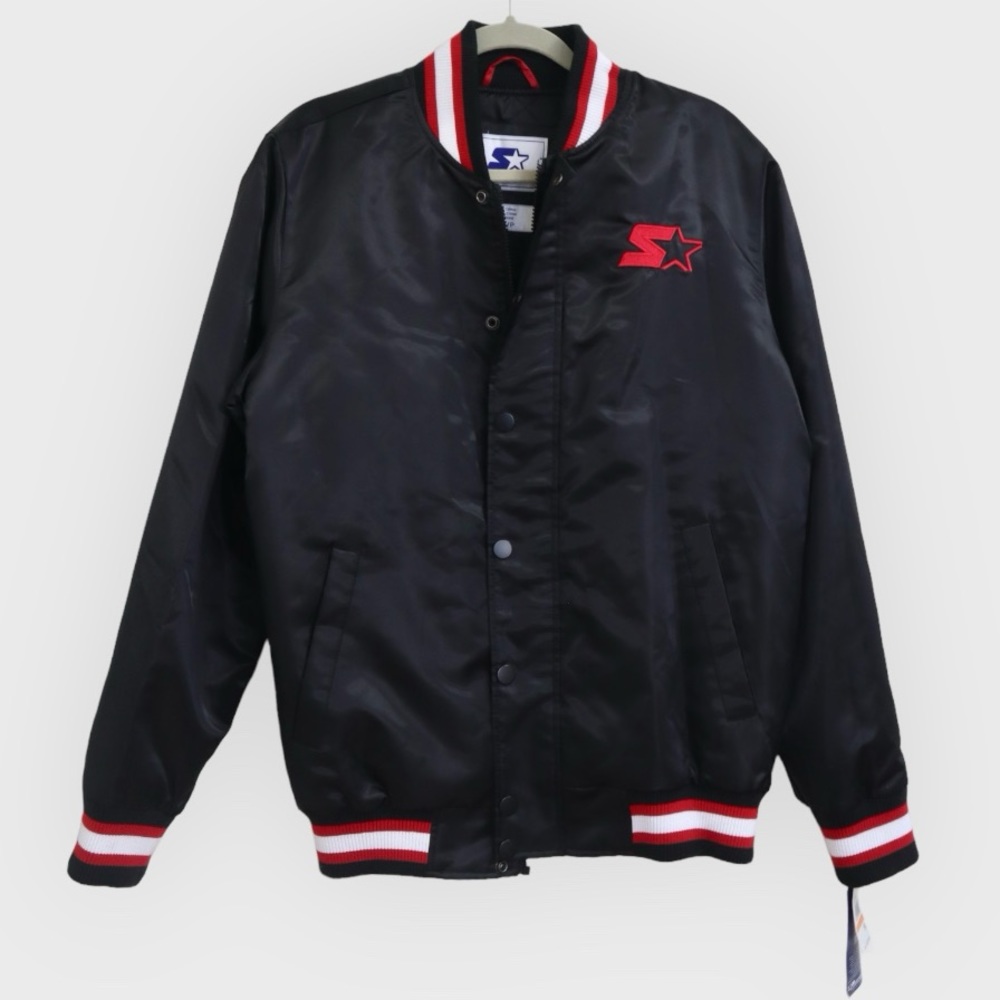 STARTER Black Bomber Logo Jacket NWT